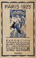 1925 Párizsi világkiállítás hirdetése, Robert Bonfils. Vintage/antik plakát reprint