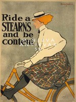 Stearns kerékpár/bicikli reklám plakát Edward Penfield 1896 Vintage/antik plakát reprint