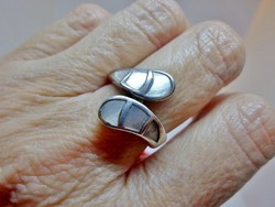 Meseszép  gyöngyház ezüst gyűrű