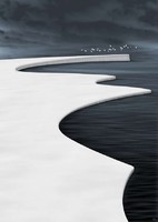 Moira Risen: Winter is Coming - Departure from Blackwater Contemporary, Signed Fine Art Print Minimalist Landscape