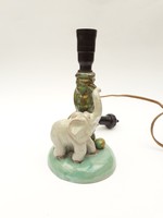 Ráhmer stílusú elefántos kerámia lámpatest - régi szerelékkel - működik! - gyerek lámpa