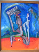 Szürrealista festmény (szignózott)