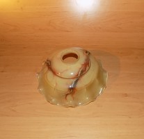 Antik üveg szoknyás fodros lámpabúra