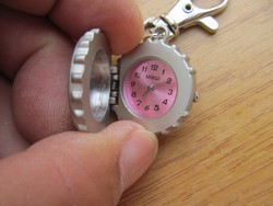Kulcstartó óra (fém, Mibgi óraszerkezet)