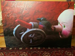 Pócs Péter plakát, Pinokkió kasírozva - karton 98x68