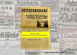 1977 november 29  /  NÉPSZABADSÁG  /  SZÜLETÉSNAPRA RÉGI EREDETI ÚJSÁG Szs.:  8054