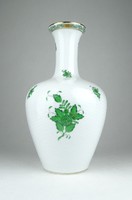 0Y472 Zöld Apponyi Herendi porcelán váza 27 cm