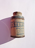 100 év körüli Bisteril fém steril hintőporos doboz
