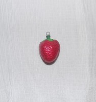 Antik üveg karácsonyfadísz eper szamóca 6 cm (3)
