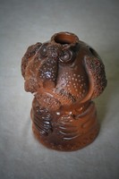 Burnt clay vase, unique piece!!