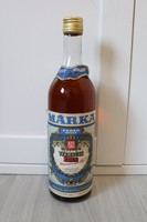 Márka Vermouth, fehér édes retro ital, 30 éves régiség 