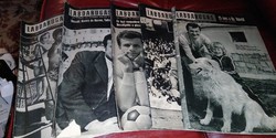 Tabák endre football 1971-1974, 5 old newspapers, sports, football, soccer, ball games, newspaper, magazine