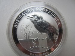  2016 Ausztrál kookaburra 1 uncia 0.999ag befektetési ezüst érme   
