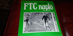 Nagy Béla FTC napló 1964-1966 ,1982. sport,foci, futball,labdajátékok,újság,folyóirat