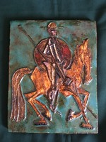 Don Quijote festett mázas kerámia RM szign.