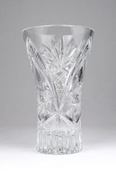 0Y521 Hibátlan csiszolt ólomkristály váza 15 cm
