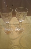 Kristály pohár párban 15.5 cm magas