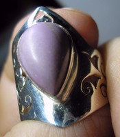 925 ezüst gyűrű 19,5/61,2 mm, egyedi, forfosziderittal