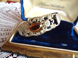 Old bracelet with polished citrine stones