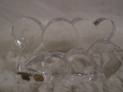 Ólomkristály - 1999-2000-res - levélnehezék - 10 x 6 x 3 cm - 40 dkg