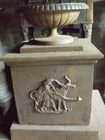 A rarity! Hungarian cast iron stove bull foal iron stove 1850 museum for hunter's house