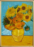 Moona - Van Gogh napraforgói OLAJFESTMÉNY Van Gogh után