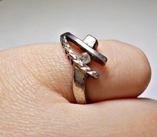 Cirkóniaköves női ezüstgyűrű 60-as méret