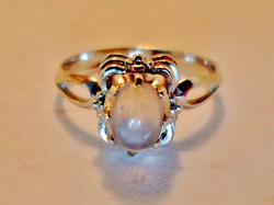 Szépséges kézműves  holdköves ezüstgyűrű