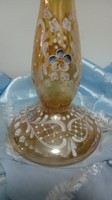 Painted graceful glass vase