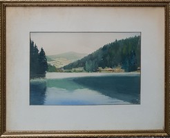Tichy Kálmán (1888-1968) Uhornai tó Eredeti Garanciával 