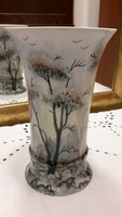 Hand painted Spanish porcelain vase