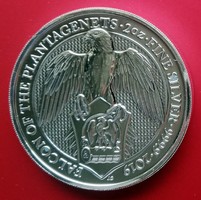 2019 Nagy-Britannia két uncia (62,2 g) Sólyom (Falcon) ezüst 5 font érme, Ag 9999 színezüst