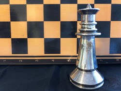 Ezüstözött nehéz sakk figura