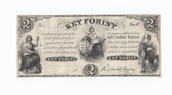 Kossuth 2 forint 1852 ,Sor F két ezüst forint
