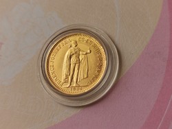 1906 arany 10 korona ,gyönyörű darab 3,39 gramm 0,900 ritkább