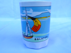 Zsolnay porcelán Balaton pohár
