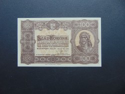 100 korona 1923 Magyar Pénzjegynyomda RT  Szép ropogós bankjegy ! 