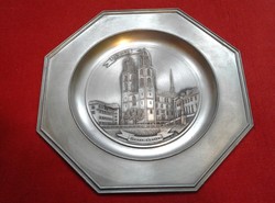 95%-Os zinn etain pur pewter wall plate Zurich