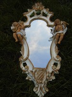 Modern antikolt 2 angyalkás luxus  florentin tükör 