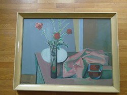 ​Gerzson Pál Festménye, Csendélet rózsával