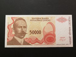 Bosznia 50000 Dinar UNC 1993