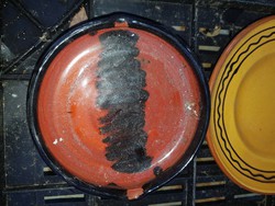 Kerámia hamutartó, kb.18 cm, jelzett/zsűrizett, poros, de hibátlan
