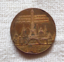 Párizsi világkiállítási emlékérem, érem: Tour Eiffel Souvenir 1889