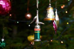 Régi üveg karácsonyfadísz - szódásszifon karácsonyfa dísz retro karácsony szódás szifon szóda