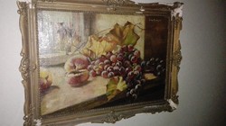 Lengyel Reinfuss Ede - Gyümölcs-csendélet-olaj,vászon, gyönyörű antik darab!