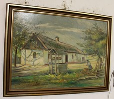 Várady Lajos eredeti festmény- szép keretben G123