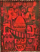 Tibor Zala (1920 - ) Budapest 100 Years Screen Print 87x64cm with Original Guarantee!!!