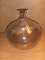 Retro üveg palack váza 14 cm (12/d)