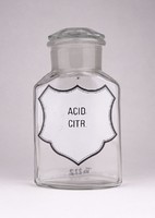 0Y768 Régi gyógyszertári patika üveg ACID CITR