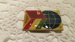 Interkozmosz kitűző, jelvény, magyar-szovjet közös űrrepülés